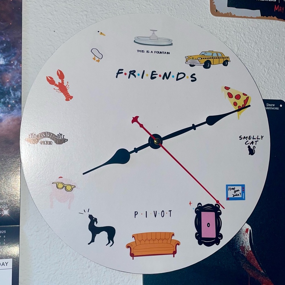 Friends Themed Wall Clock - White